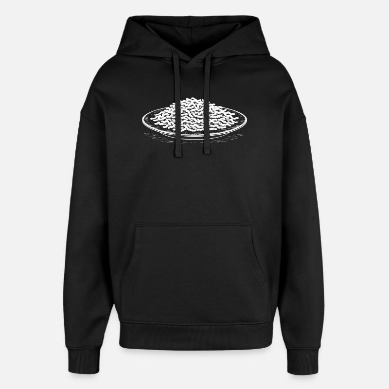 Motif partenaire Spätzle (blanc) - Sweat à capuche unisexe Stanley/Stella Oversized - noir