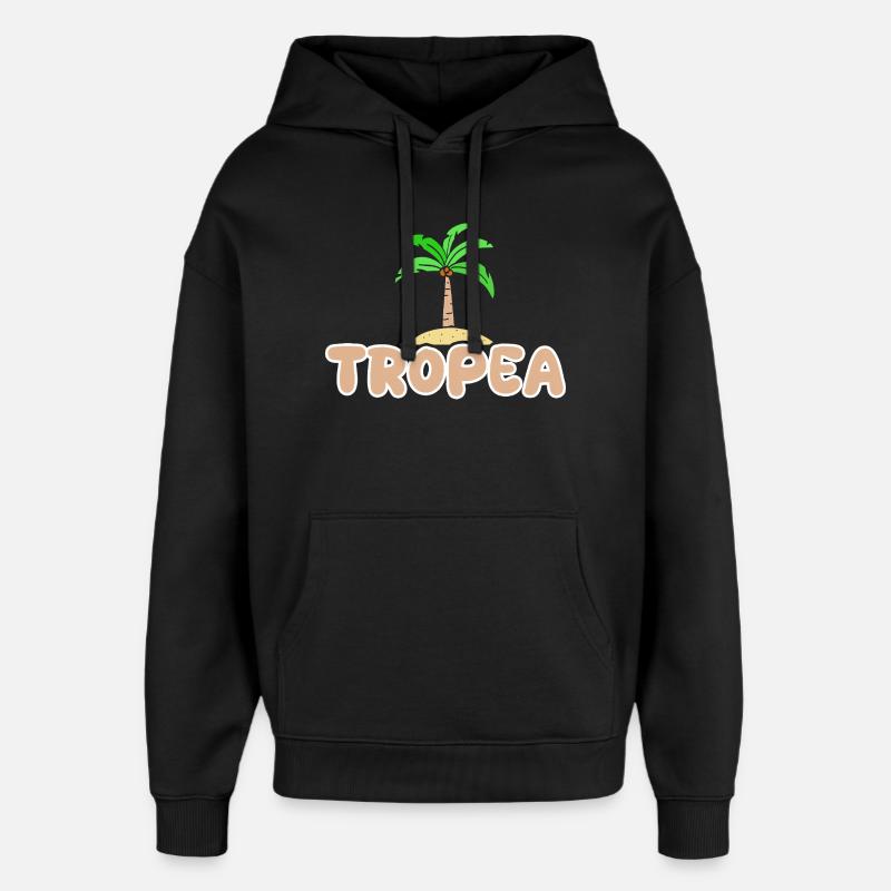 Tropea als Urlaub - Oversized Unisex Hoodie von Stanley/Stella - Schwarz