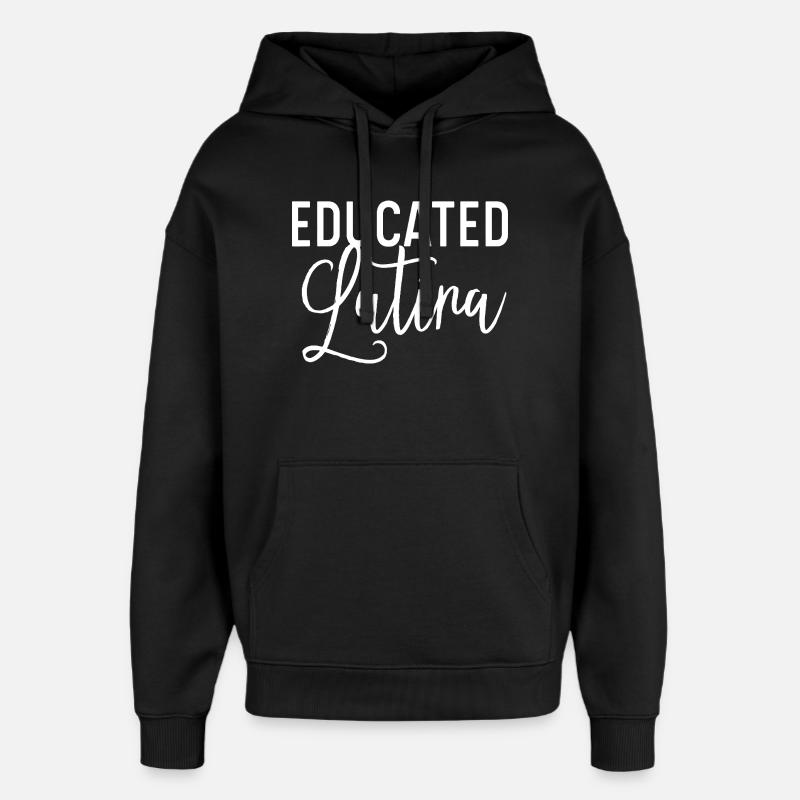 Pride Latina éduquée - Sweat à capuche unisexe Stanley/Stella Oversized - noir