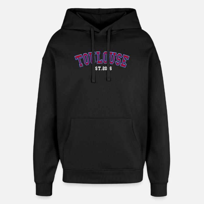 Toulouse Fondée en 2006 - Sweat à capuche unisexe Stanley/Stella Oversized - noir