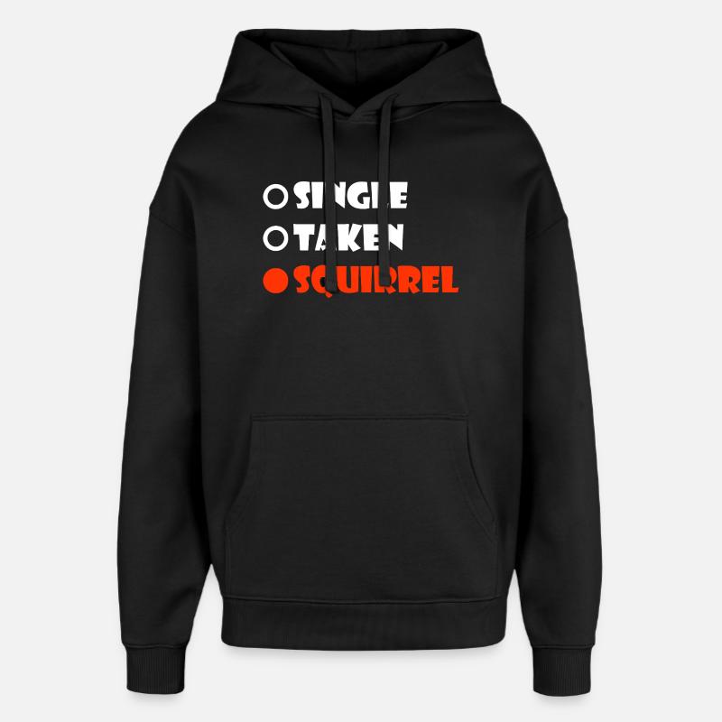 Écureuil Pris à l’Unité - Sweat à capuche unisexe Stanley/Stella Oversized - noir
