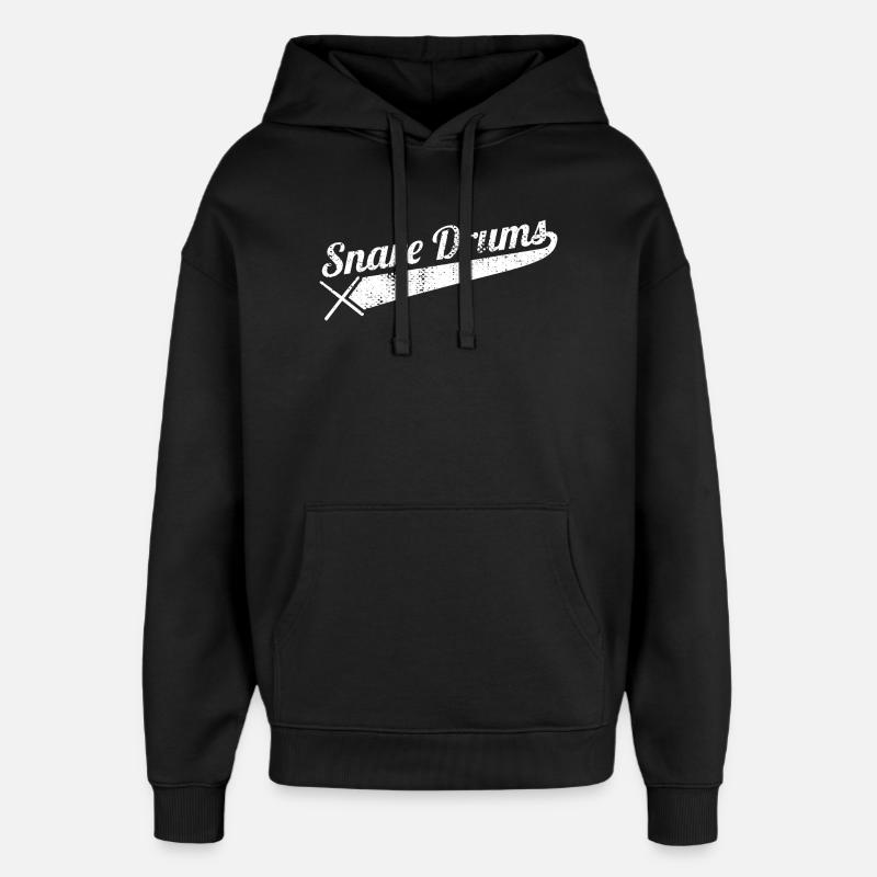 Sidetromle - Hættetrøje unisex Stanley/Stella Oversized - sort