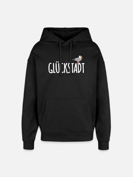 Glückstadt Möwe Elbe - Oversized Unisex Hoodie von Stanley/Stella - Schwarz