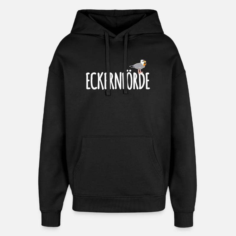 Eckernförde Möwe Ostsee - Oversized Unisex Hoodie von Stanley/Stella - Schwarz