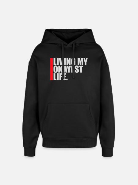 Vivere la mia vita più discreta Diceva divertente - Stanley/Stella Oversized Felpa con cappuccio unisex - nero