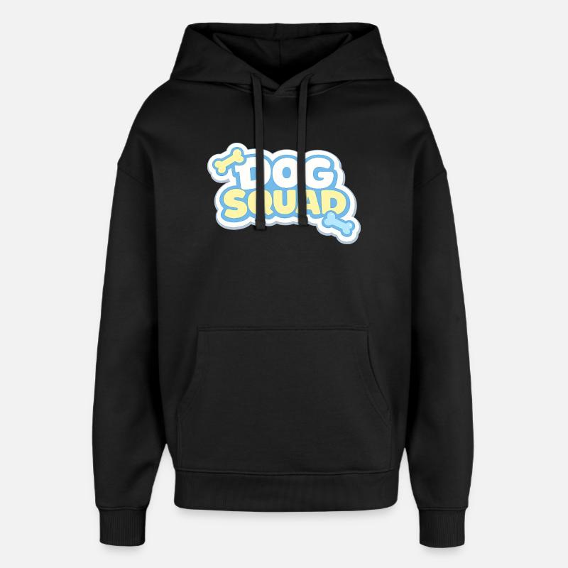 Dog Squad Pastel Paws - Oversized Unisex Hoodie by Stanley/Stella - black