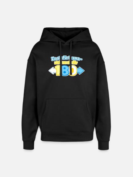 Zu alt für Drama 180 - Oversized Unisex Hoodie von Stanley/Stella - Schwarz