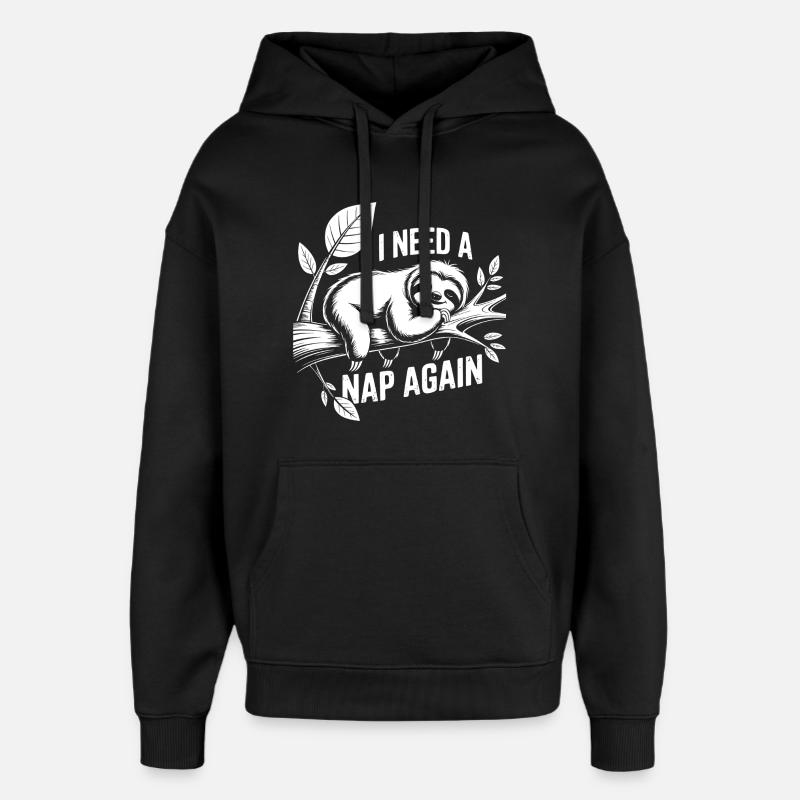 Ich brauch nen Nap - Oversized Unisex Hoodie von Stanley/Stella - Schwarz