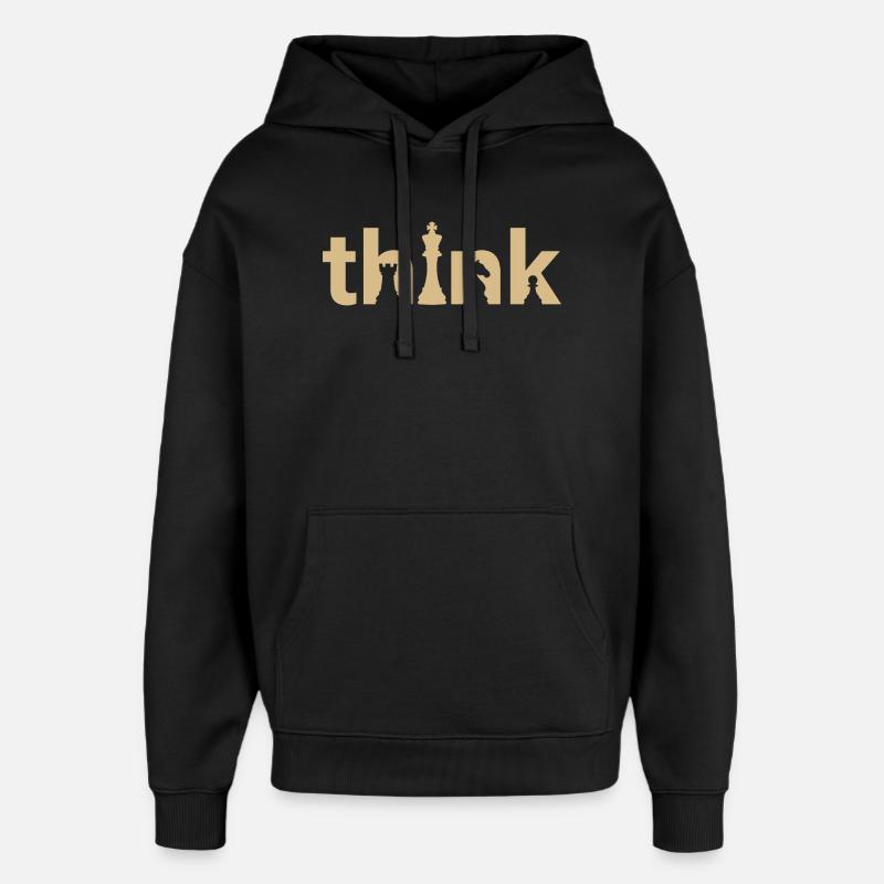 Think Chess Design – Minimal Strategy Shirt - Oversized Unisex Hoodie von Stanley/Stella - Schwarz