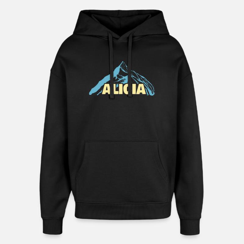Cadeau pour Alicia - Sweat à capuche unisexe Stanley/Stella Oversized - noir