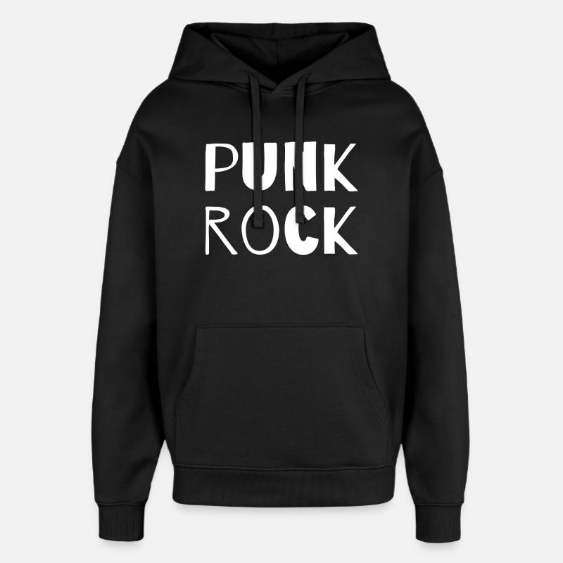 Punkrock Mutige Typografie - Oversized Unisex Hoodie von Stanley/Stella - Schwarz