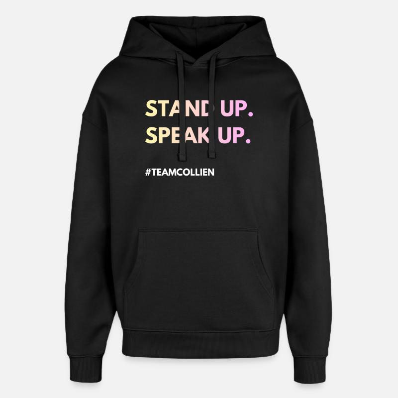 Levez-vous, parlez - Sweat à capuche unisexe Stanley/Stella Oversized - noir