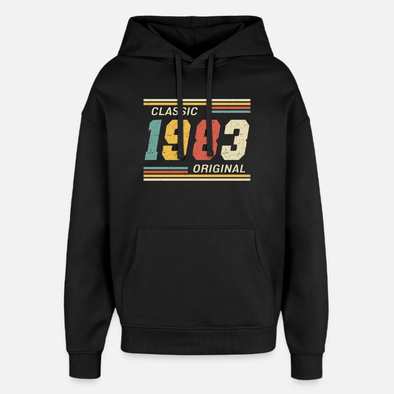 Classic 1983 original 1983 - Oversized Unisex Hoodie von Stanley/Stella - Schwarz