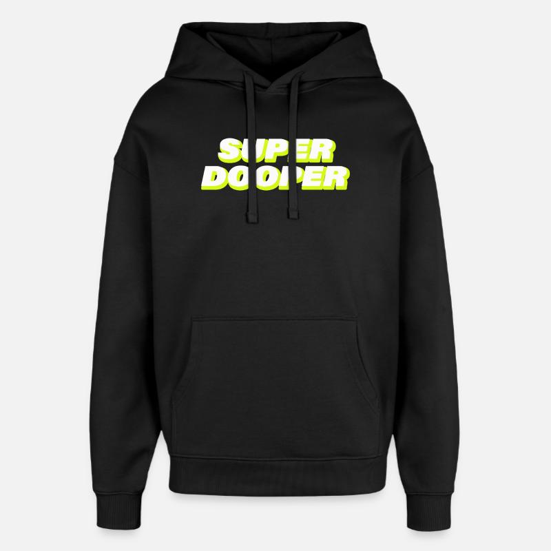 SUPER DOOPER - Sweat à capuche unisexe Stanley/Stella Oversized - noir