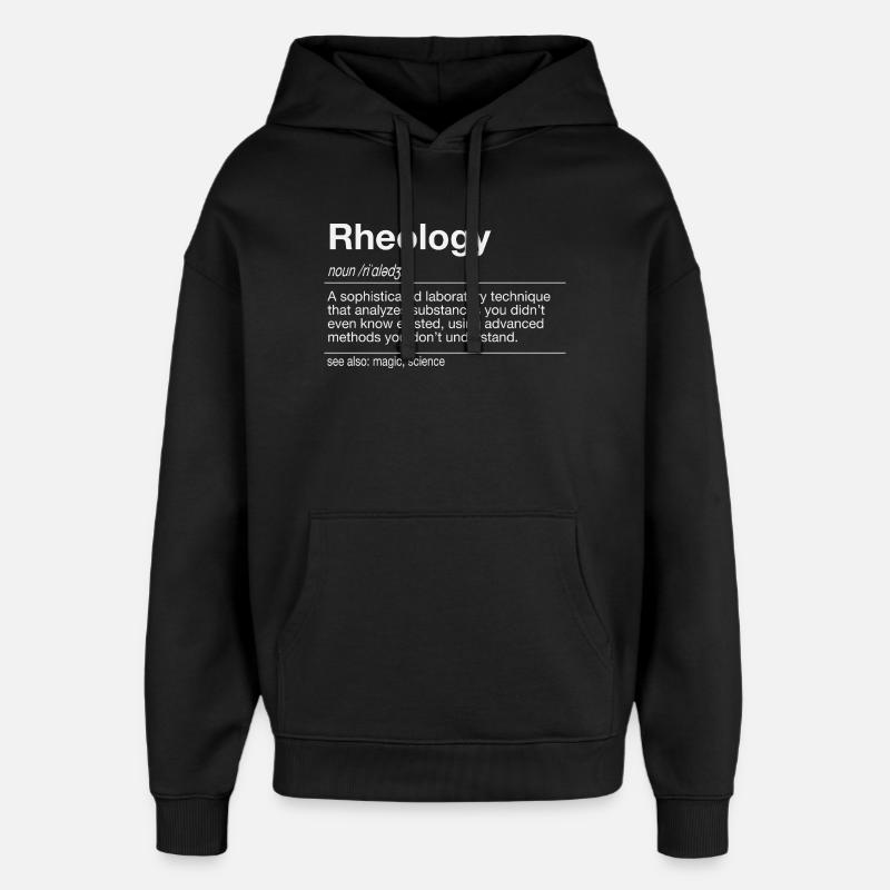 Rheology Flow Behavior Rheometry - Oversized Unisex Hoodie by Stanley/Stella - black