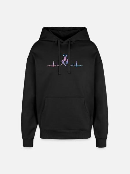 Cheerleader Cheer Mom Cheerleading - Oversized Unisex Hoodie by Stanley/Stella - black