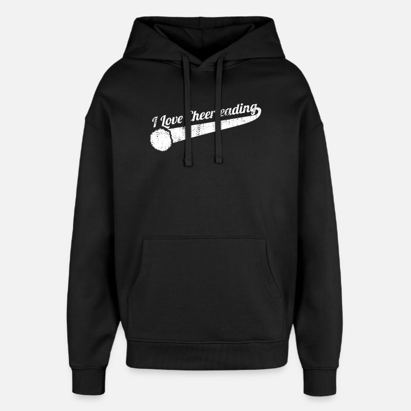 J’adore le cheerleading - Sweat à capuche unisexe Stanley/Stella Oversized - noir