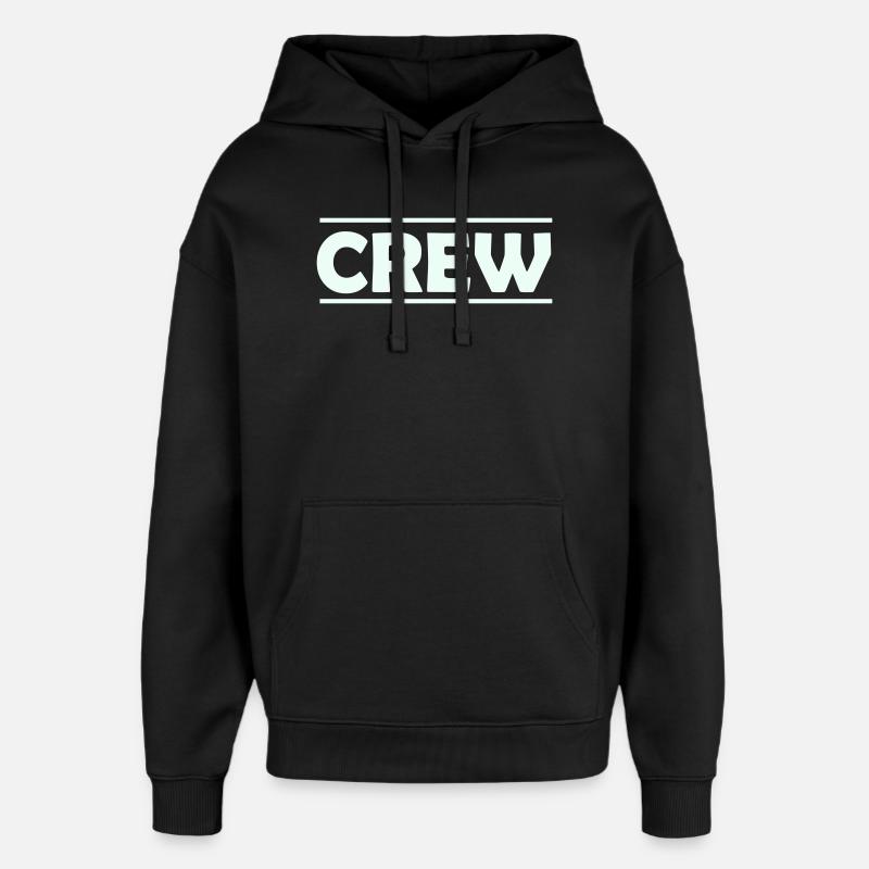 Crew - Oversized Unisex Hoodie von Stanley/Stella - Schwarz