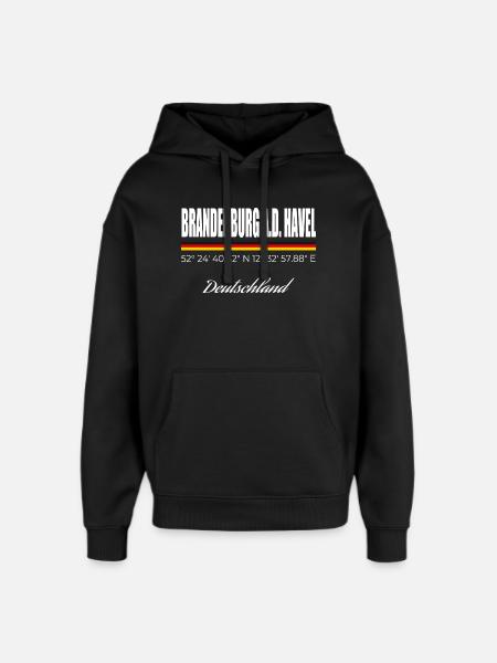 Brandenburg an der Havel - Oversized Unisex Hoodie von Stanley/Stella - Schwarz