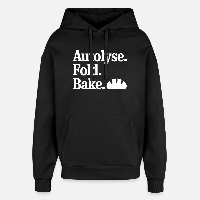 Autolyse Fold Bake Croissant - Sweat à capuche unisexe Stanley/Stella Oversized - noir