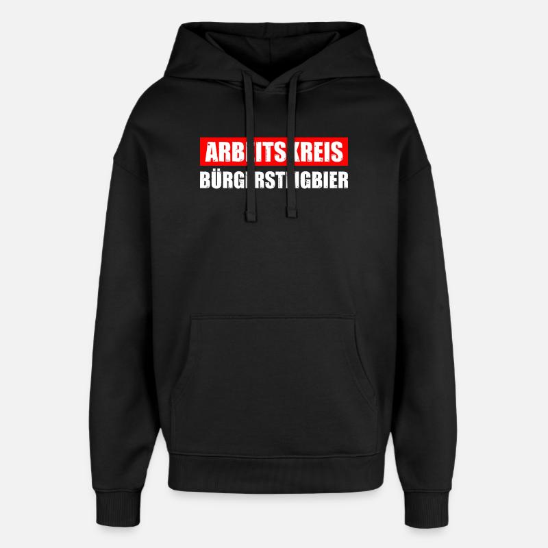 Arbeitskreis Bürgersteigbier Ortskontrollfahrt OKF - Oversized Unisex Hoodie von Stanley/Stella - Schwarz