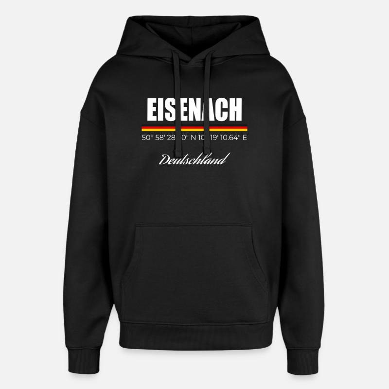 Eisenach - Sweat à capuche unisexe Stanley/Stella Oversized - noir