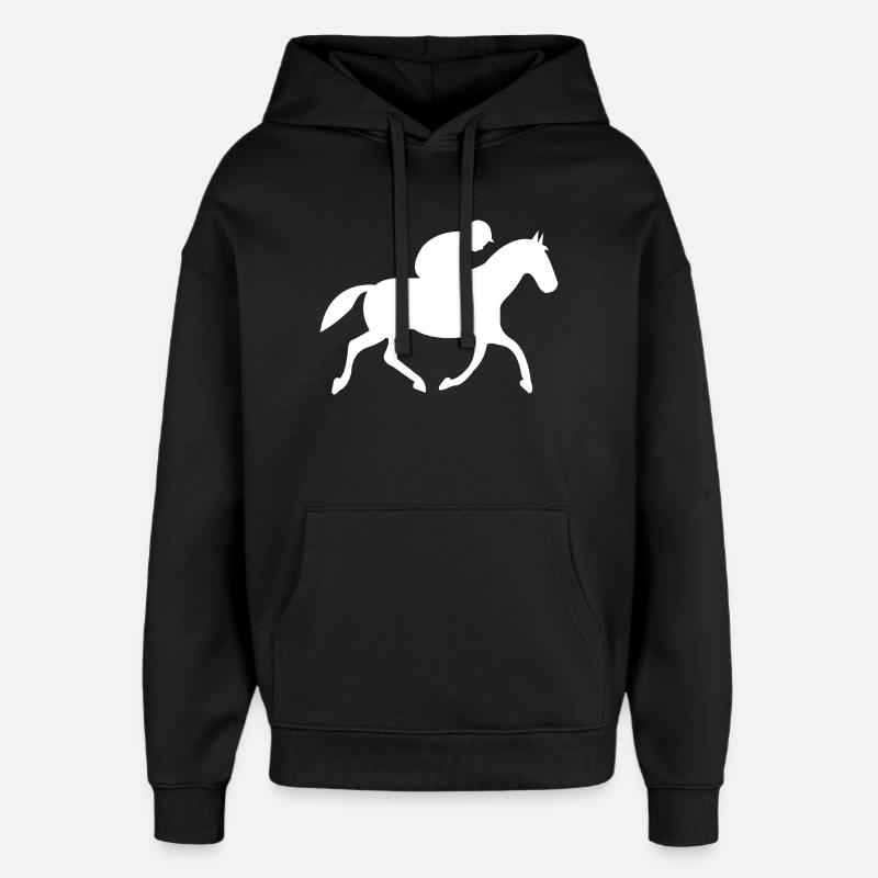 Pferde - Oversized Unisex Hoodie von Stanley/Stella - Schwarz