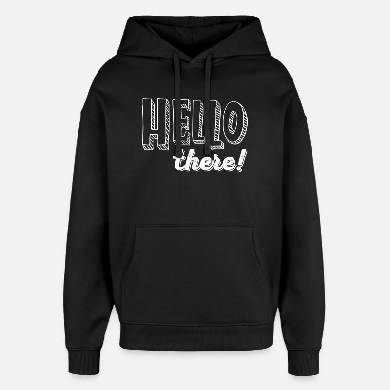 BONJOUR ! - Sweat à capuche unisexe Stanley/Stella Oversized - noir