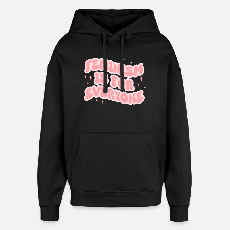 Feminism Is For Everyone - Oversized Unisex Hoodie by Stanley/Stella - black