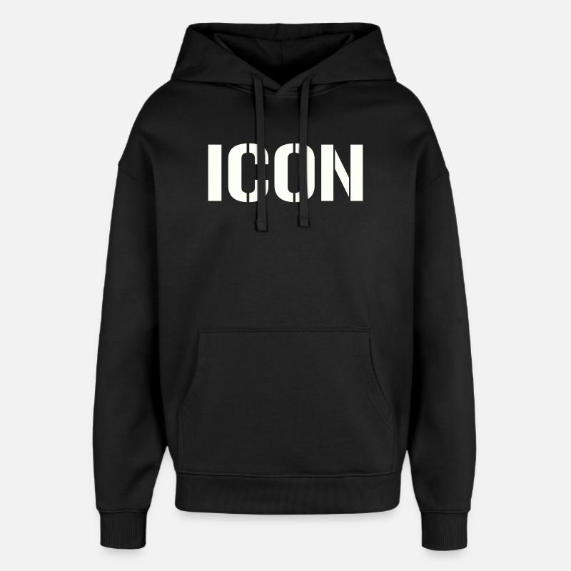 Icon - Oversized Unisex Hoodie von Stanley/Stella - Schwarz