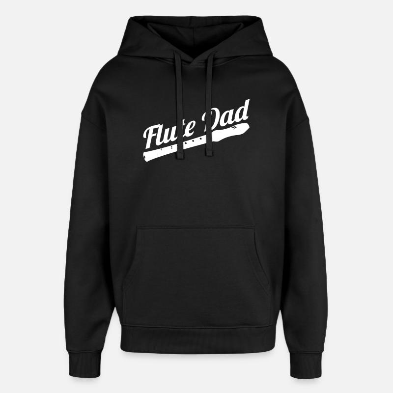Père flûtiste - Sweat à capuche unisexe Stanley/Stella Oversized - noir