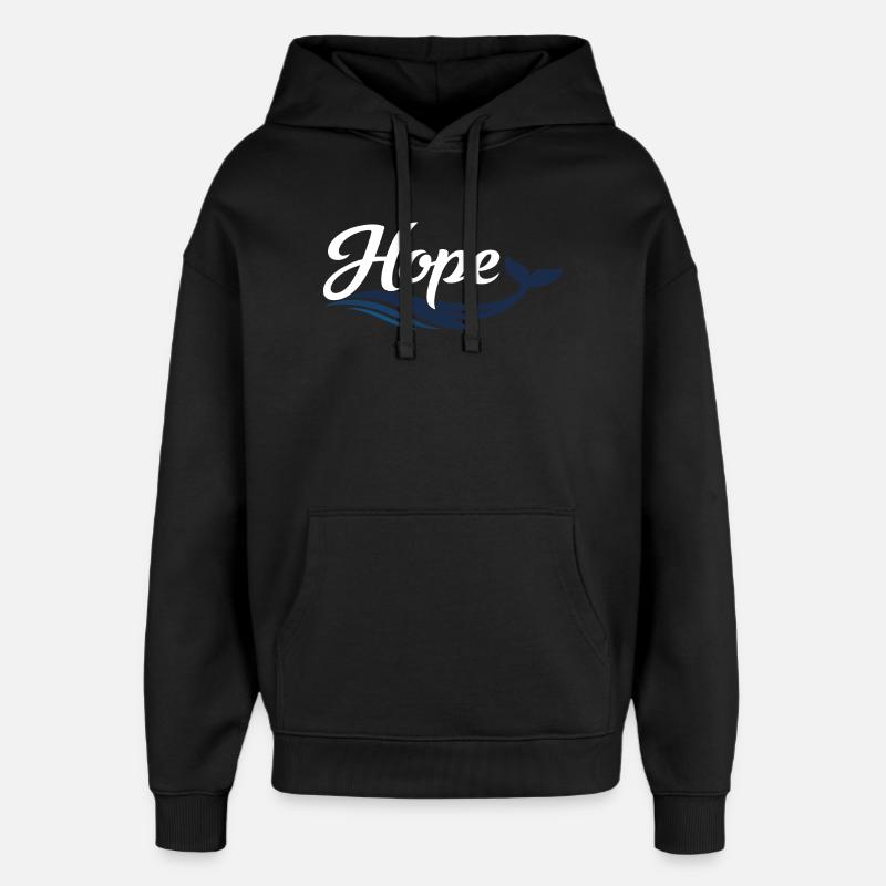 Hope Wal -Typografie - Oversized Unisex Hoodie von Stanley/Stella - Schwarz