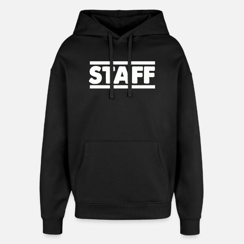 Staff Lettering Bold Contrast - Oversized Unisex Hoodie by Stanley/Stella - black