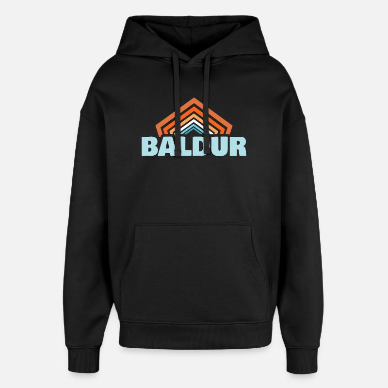 Baldur - Oversized Unisex Hoodie von Stanley/Stella - Schwarz