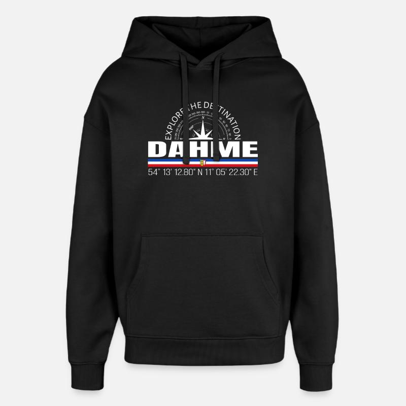Dahme - Sweat à capuche unisexe Stanley/Stella Oversized - noir