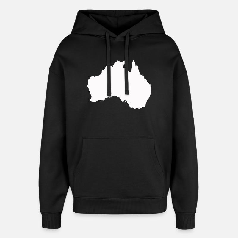 Australien Silhouette Minimal - Oversized Unisex Hoodie von Stanley/Stella - Schwarz