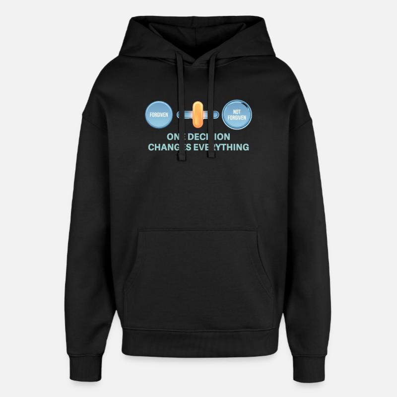 One decision changes everything - Oversized Unisex Hoodie by Stanley/Stella - black