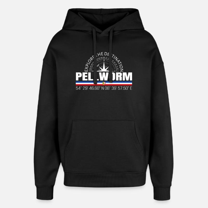 Ver pêle-pêne - Sweat à capuche unisexe Stanley/Stella Oversized - noir