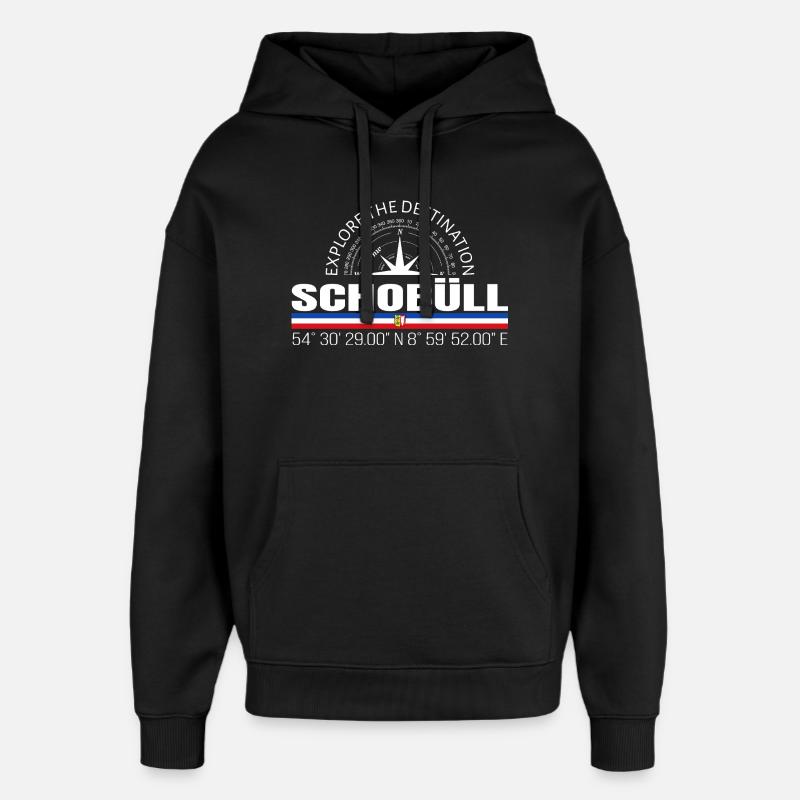 Schobüll - Sweat à capuche unisexe Stanley/Stella Oversized - noir