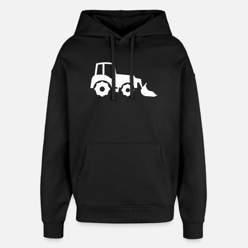 Chargeuse avant Silhouette de Tracteur - Sweat à capuche unisexe Stanley/Stella Oversized - noir