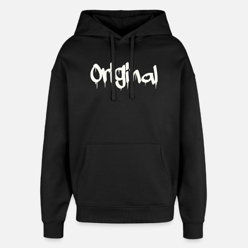 Langue source - Sweat à capuche unisexe Stanley/Stella Oversized - noir