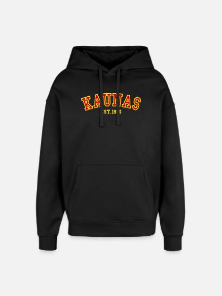 Kaunas Est. 1986 - Oversized Unisex Hoodie by Stanley/Stella - black