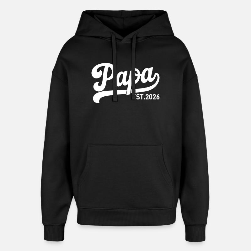 Papa 2026 Werdender Papa 2026 - Oversized Unisex Hoodie von Stanley/Stella - Schwarz