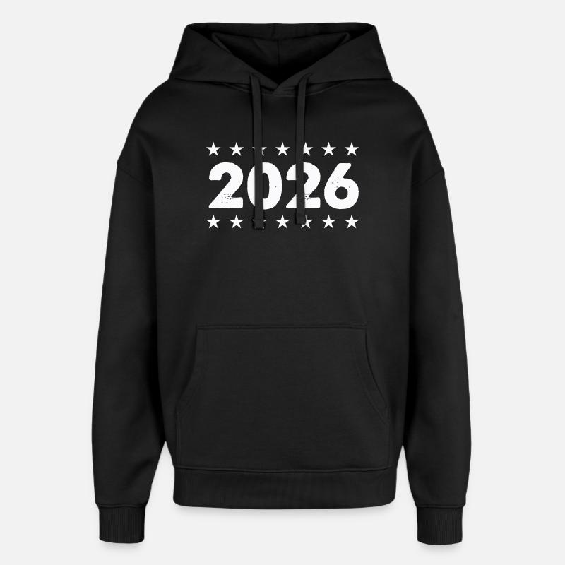 2026 Star Frame - Oversized Unisex Hoodie by Stanley/Stella - black