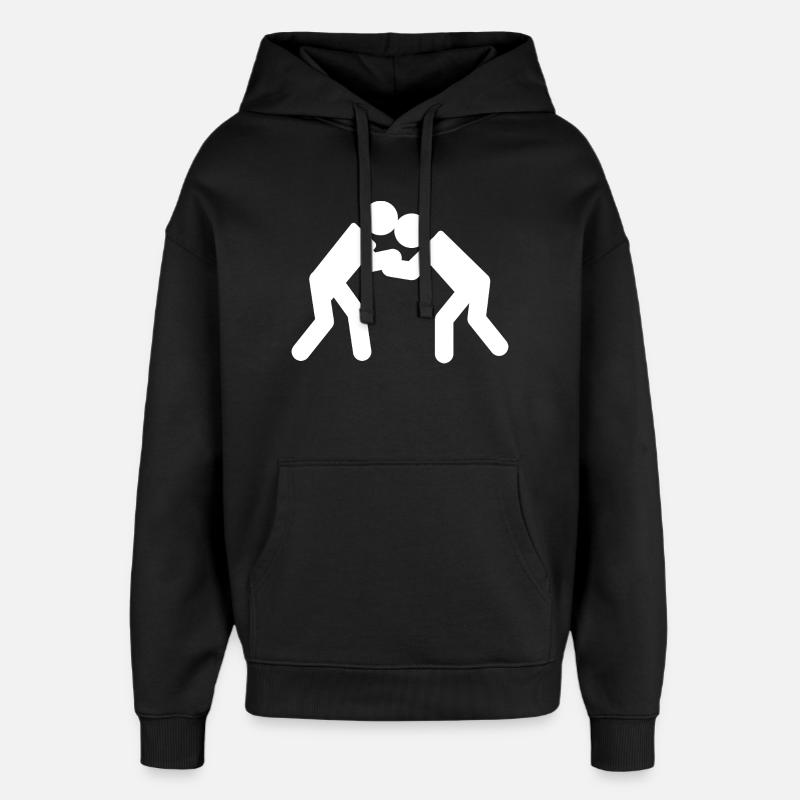 Ringen - Oversized Unisex Hoodie von Stanley/Stella - Schwarz