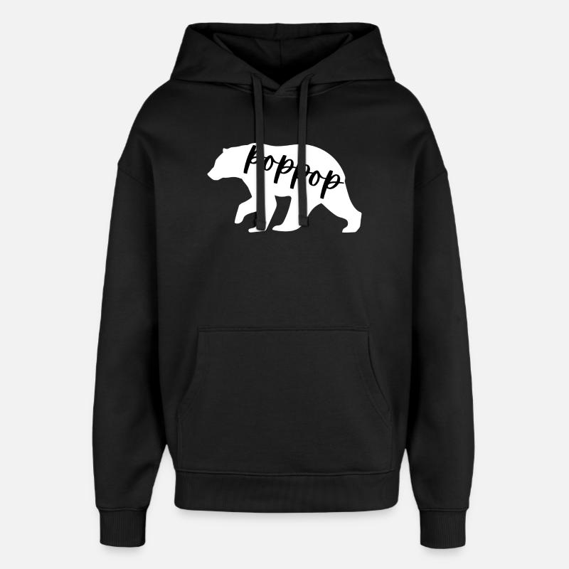 Poppop-Bär - Oversized Unisex Hoodie von Stanley/Stella - Schwarz