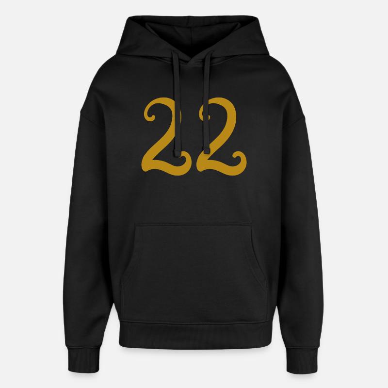 22 - Oversized Unisex Hoodie by Stanley/Stella - black