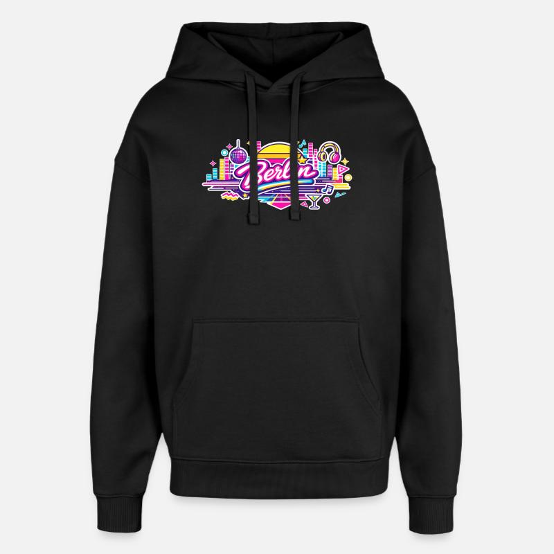 Berlin - Oversized Unisex Hoodie by Stanley/Stella - black