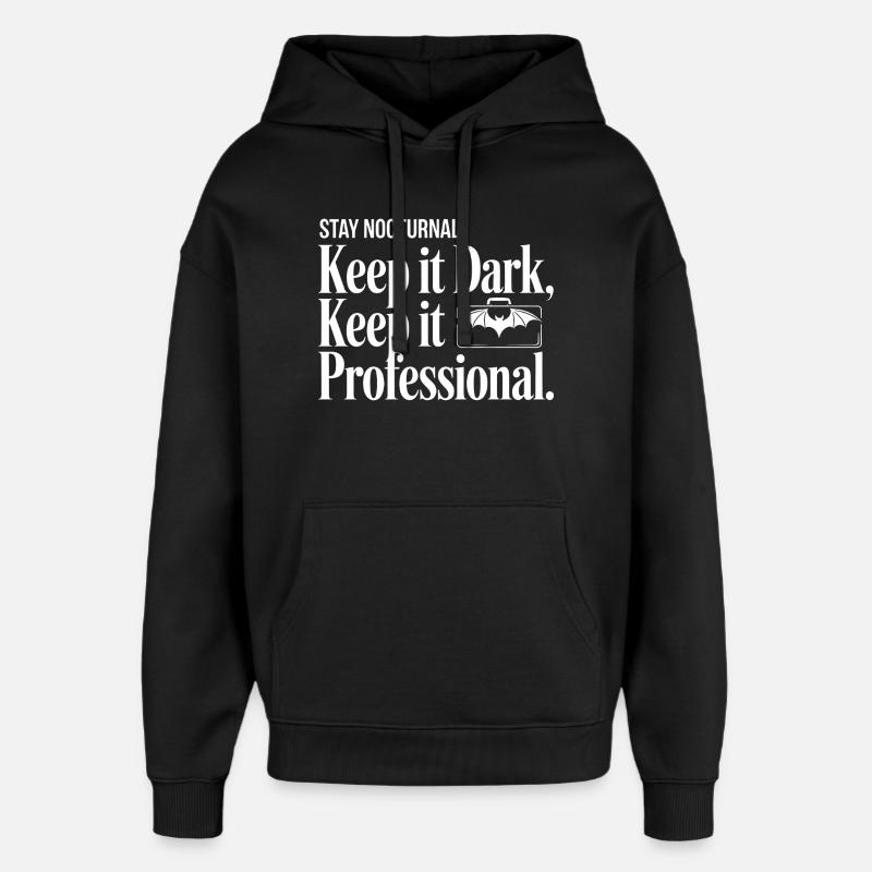 Nocturnal Professional Dark - Sweat à capuche unisexe Stanley/Stella Oversized - noir