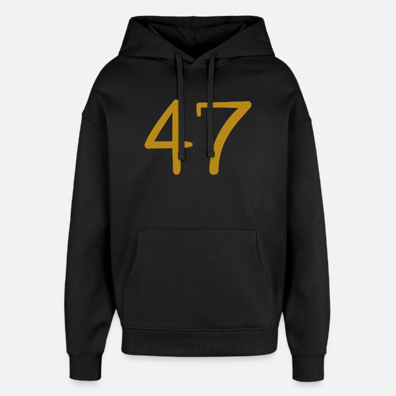 47 - Oversized Unisex Hoodie von Stanley/Stella - Schwarz
